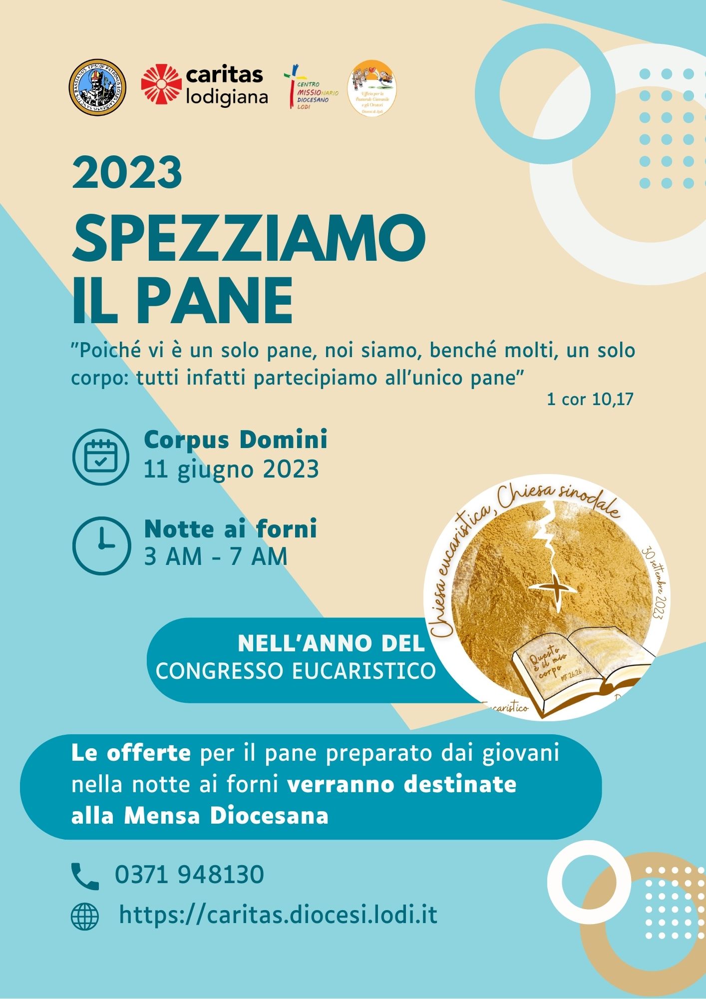 Locandina Spezziamo il Pane 2023